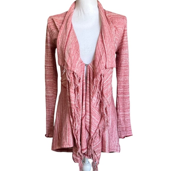 Free People Take a Bow Fringe cardigan Size S/P - Picture 6 of 16